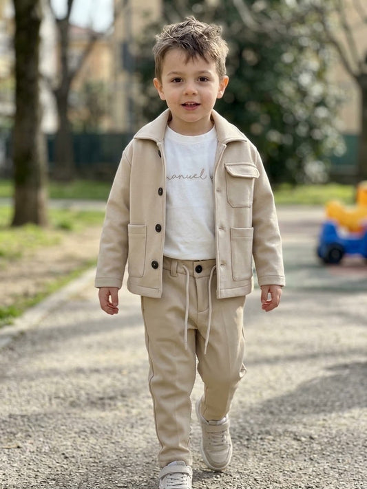 EMANUEL PRIS - COMPLETO CON CAMICIA BEIGE - 0050B