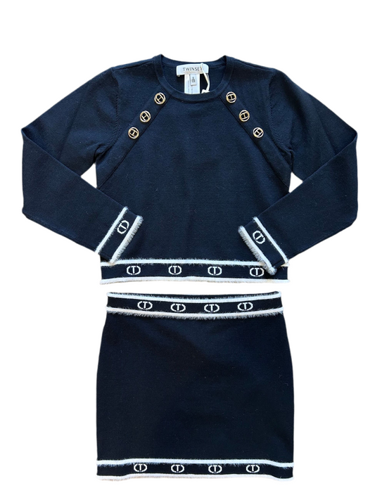 twinset - completo  in lana rasata - 30723073