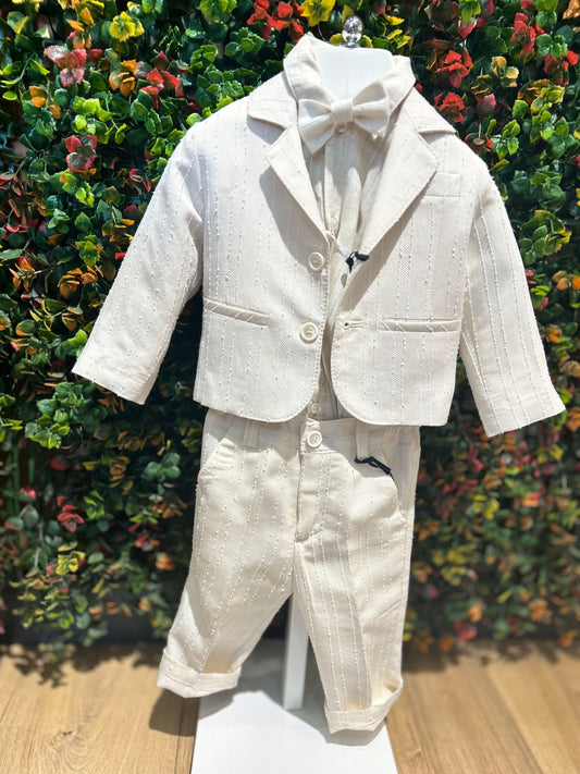 EMANUEL PRIS - completo neonato con giacca camicia pantalone e papillon - completo neonato