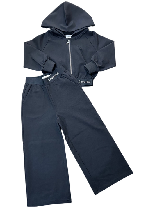 calvin klein - tuta zip ragazza - 2817