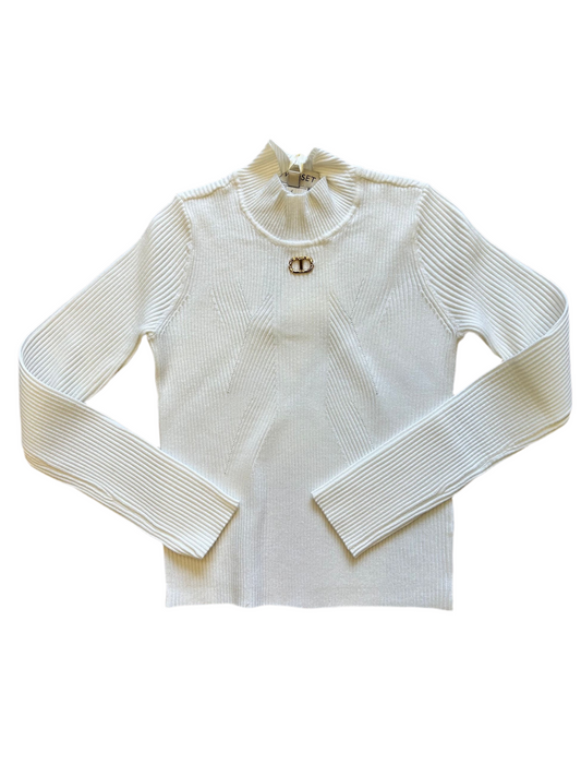 twinset - MAGLIA IN LANA A COSTINE - J3042