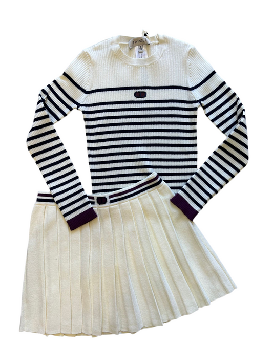 twinset - completo con gonna e maglia in lana rasata - 30343035