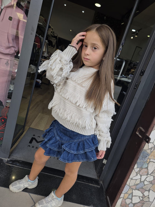 NAIDA - MAGLIONE IN GIRL CPN FRANGE - NAMA362