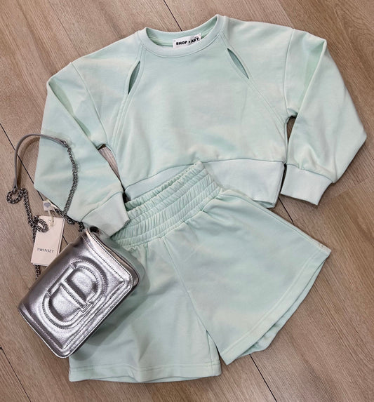 shop art - completo felpa e short 
leggero - 037980