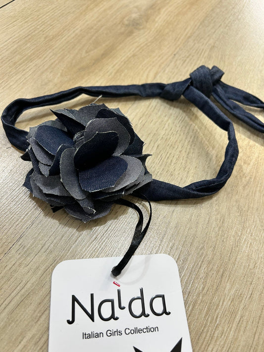 NAIDA - CHOCHER CON FIORE IN DENIM - NAAC004