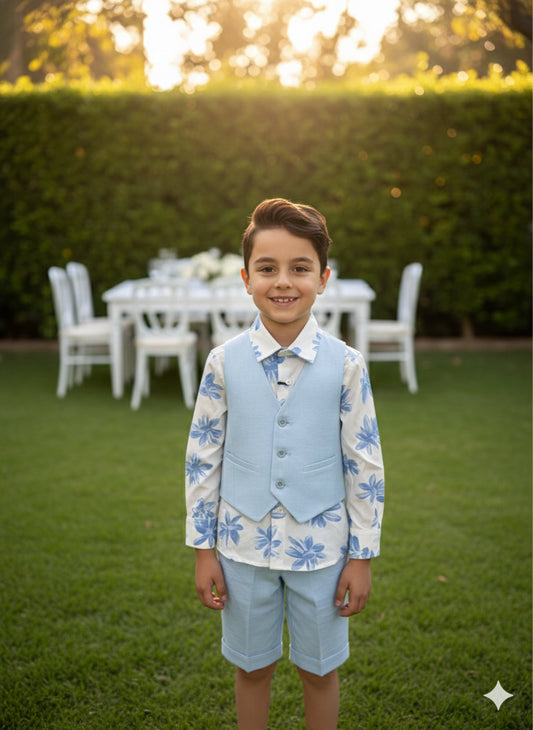 EMANUEL PRIS - completo gilet e bermuda - completo bambino2206