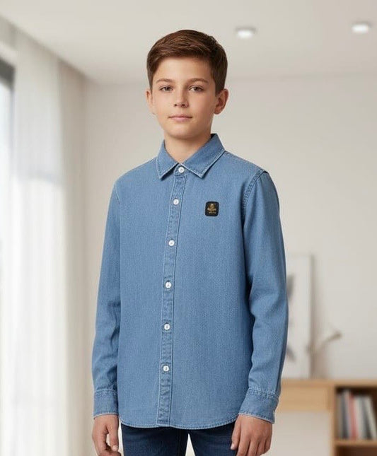 - camicia chambray lavato Ragazzo - R1513