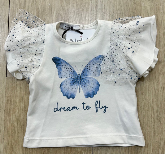 NAIDA - SHIRT EONATA STAMPA FARFALLA - NATS214